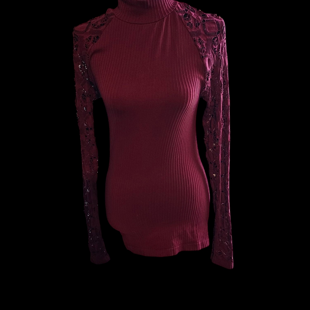 Venus Red Knit Turtleneck Size M